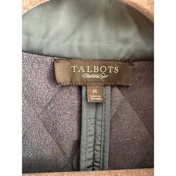 Talbots Teal Quilted Vest with Fleece Lining, Size M - Picture 3 of 4